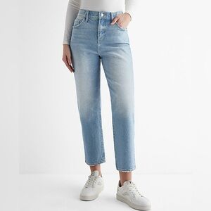 High Waisted Straight Ankle Jeans